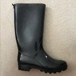 Sparkly rain boots